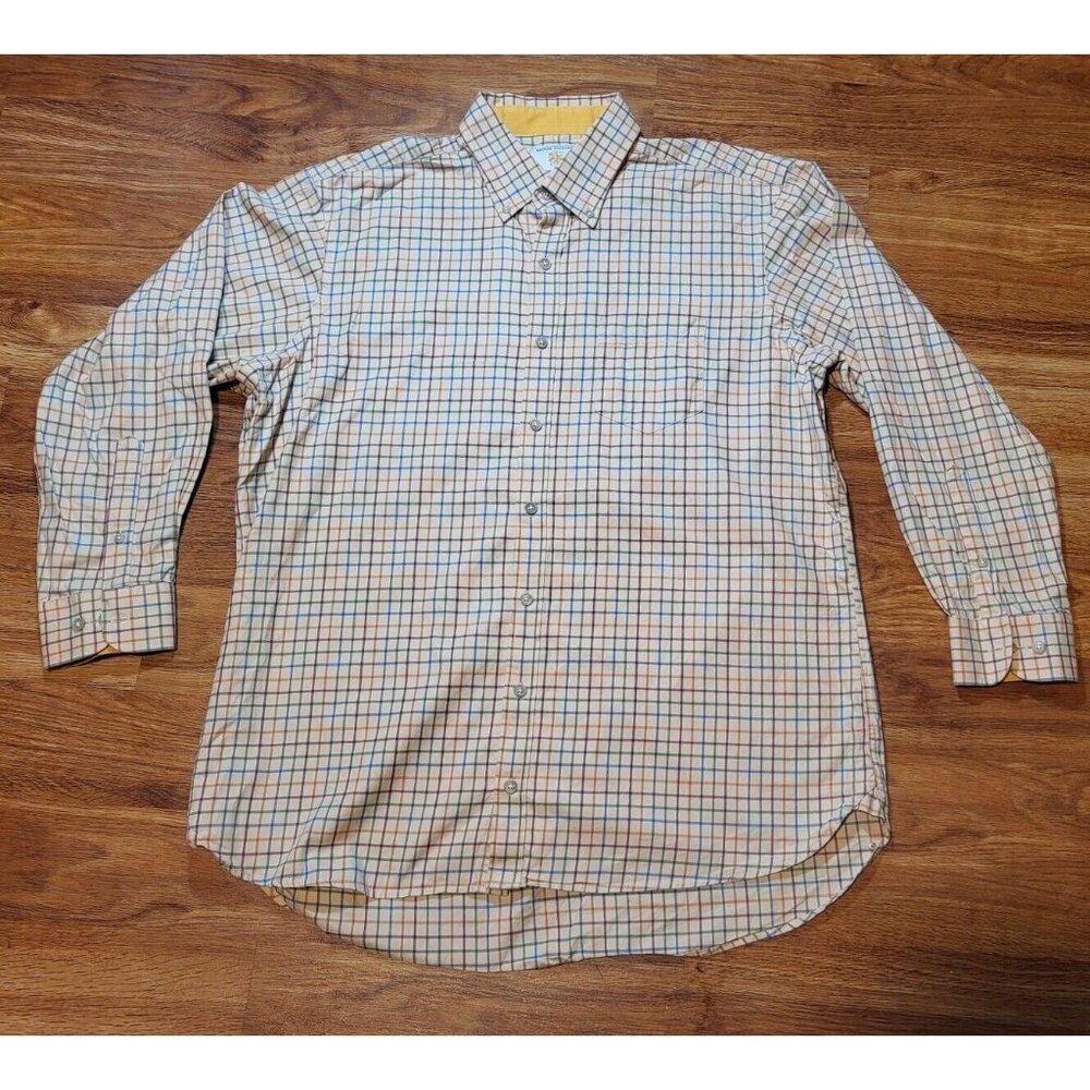 Brook Taverner Luxury Shirtmakers Classic‎ Fit 17" 33.5" Plaid Button Down Shirt